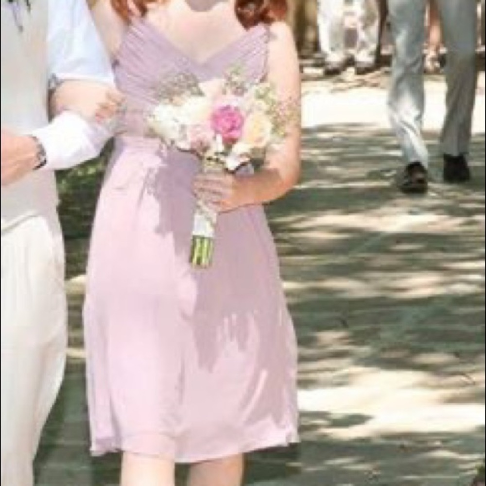 Blush pink bridesmaids dress